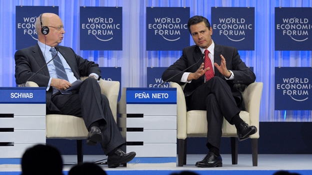 Presidente Enrique Peña Nieto durante el Foro Económico Mundial