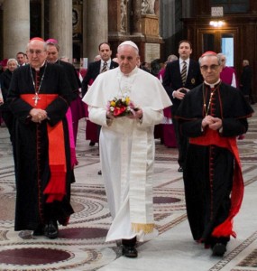 EL PAPA FRANCISCO ACUDE A REZAR A LA BASÍLICA SANTA MARÍA LA MAYOR DE ROMA